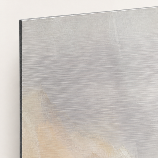 Soft Monument | Brushed Aluminum Print — edge close-up