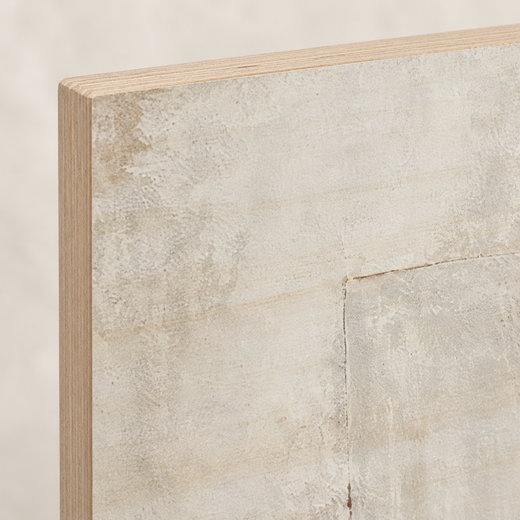 Gold Between Greys | Wood Print — edge close-up