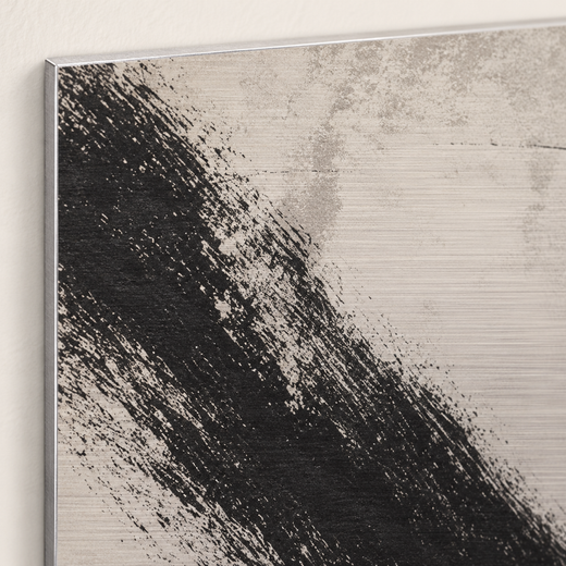 One Broad Stroke | Brushed Aluminum Print — edge close-up