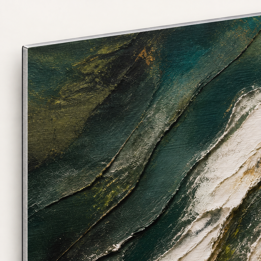 Tidal Fault | Brushed Aluminum Print — edge close-up