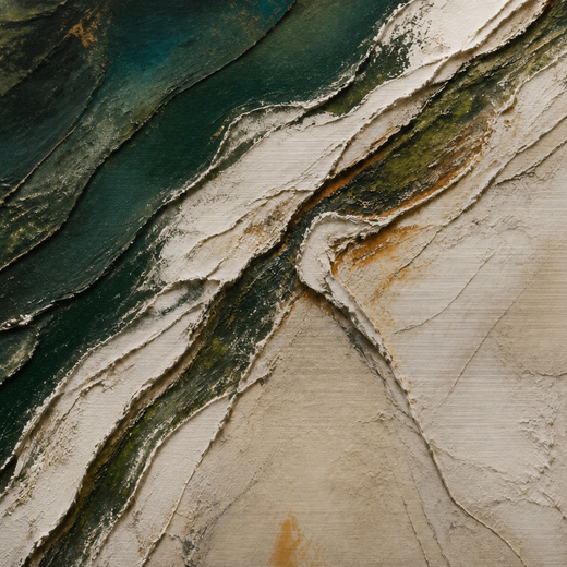 Tidal Fault | Brushed Aluminum Print — surface close-up