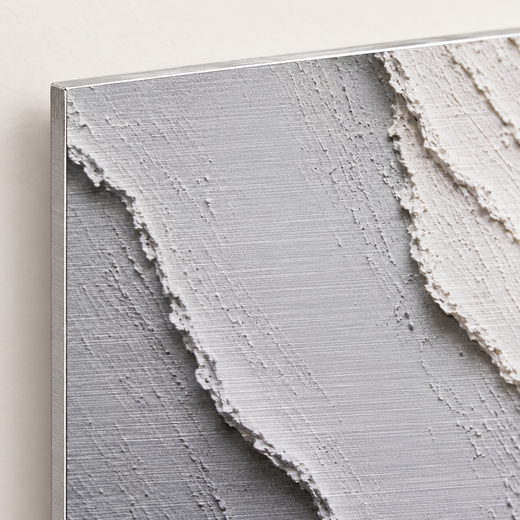 Blue Fold | Brushed Aluminum Print — edge close-up
