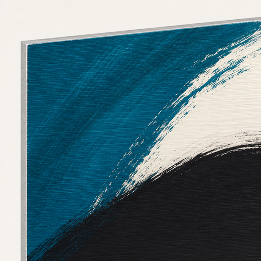 Turn Toward Yellow | Brushed Aluminum Print — edge close-up