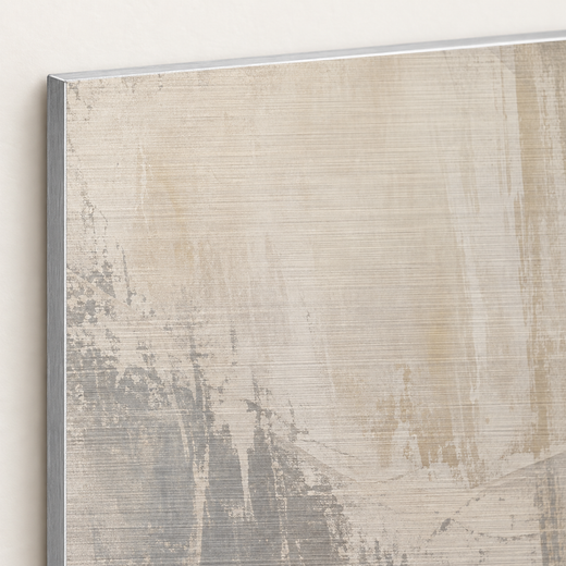 Across the Grey | Brushed Aluminum Print — edge close-up