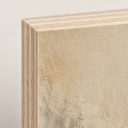 Across the Grey | Wood Print — edge close-up