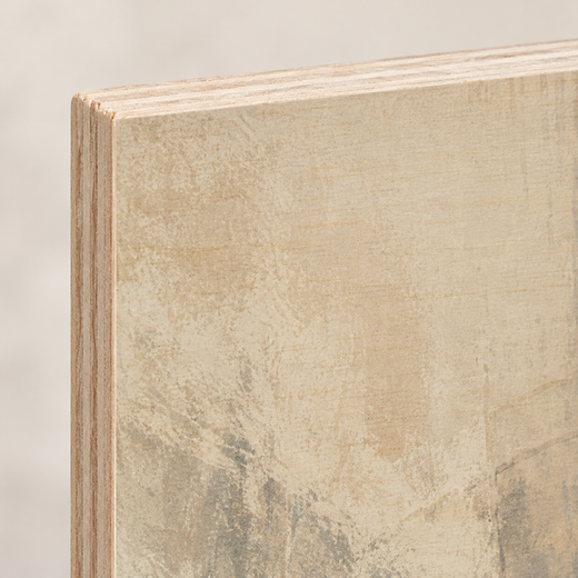 Across the Grey | Wood Print — edge close-up