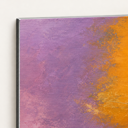 Wet Light | Brushed Aluminum Print — edge close-up