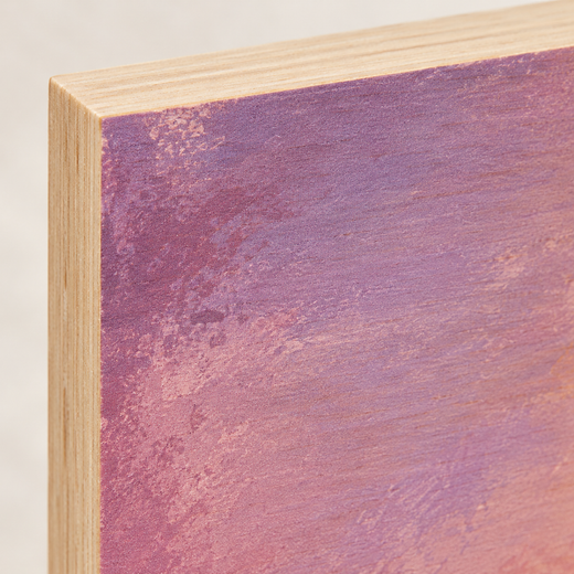 Wet Light | Wood Print — edge close-up