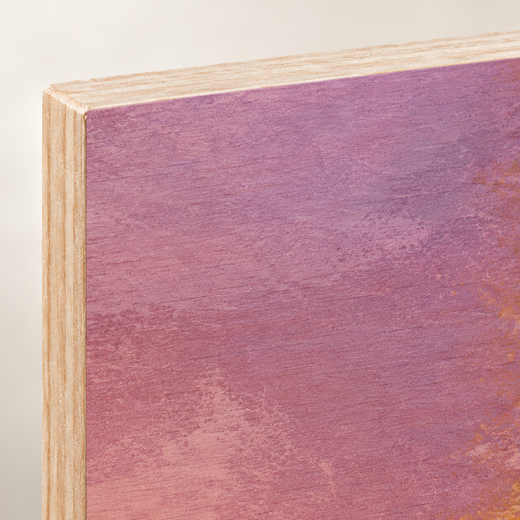 Wet Light | Wood Print — edge close-up