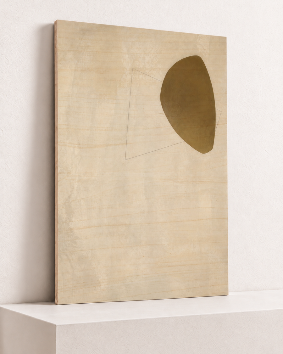 One Olive Shape | Wood Print