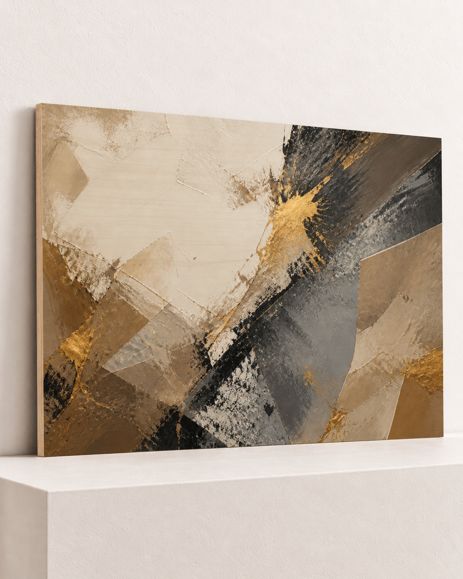 Where Ochre Meets Black | Wood Print