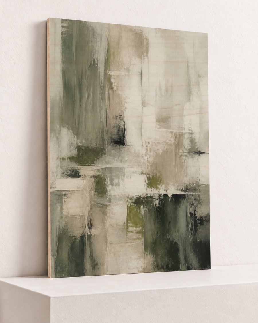 Green in the Mist | Wood Print