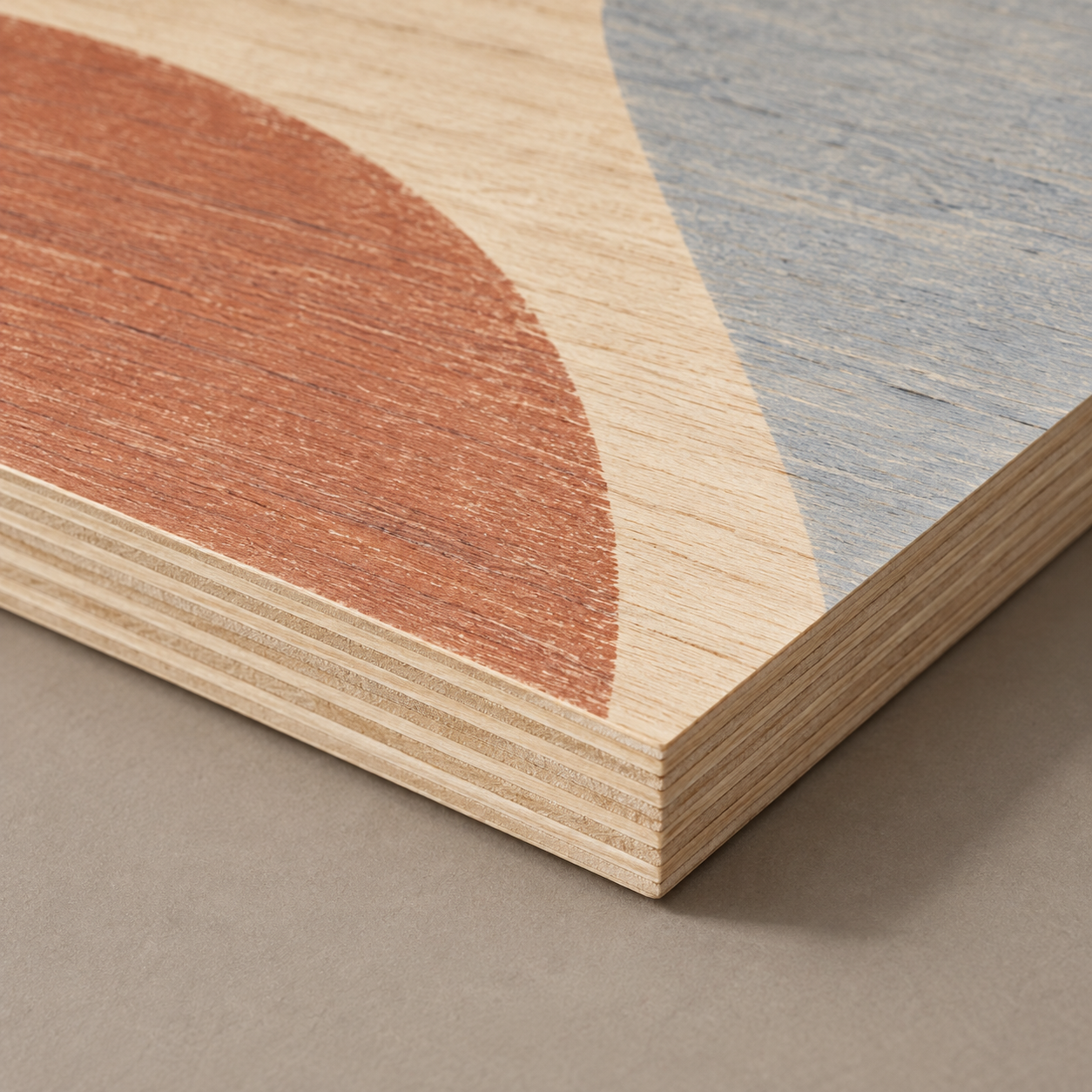 Wood Print material detail — illustrative