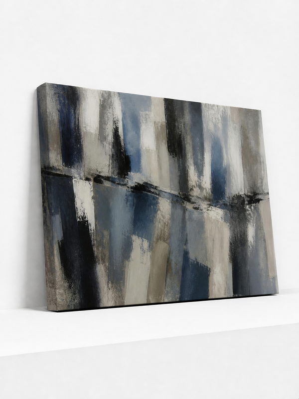Reflected Skyline Canvas | Blue Abstract Wall Art