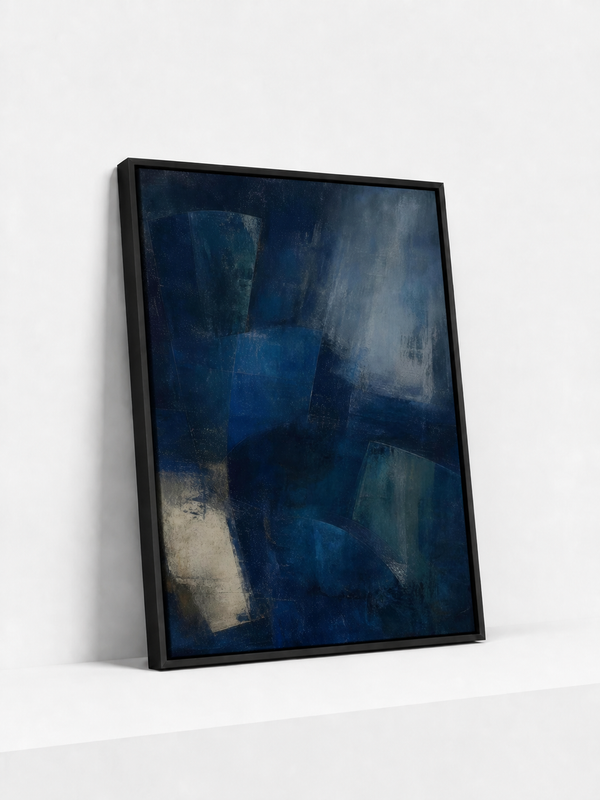 Down in Blue | Framed Canvas