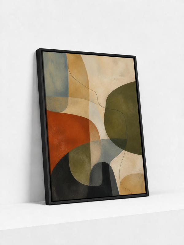 Interlocking Forms | Framed Canvas