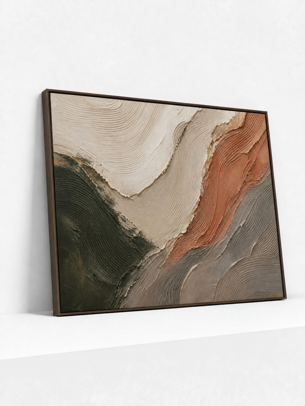 Contour Relief Wooden Framed | Contemporary Abstract Wall Art