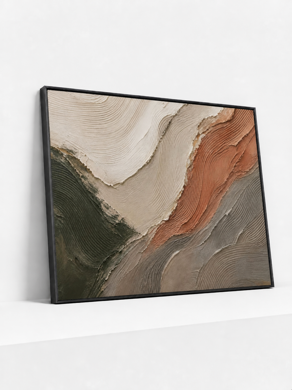 Contour Relief Metal Framed | Contemporary Abstract Wall Art