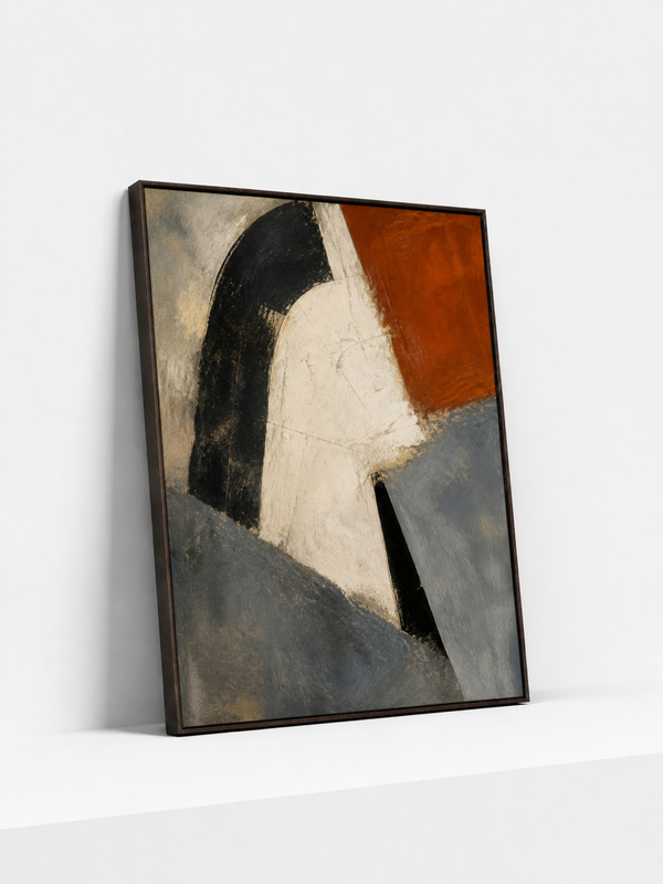 Structural Organism Wooden Framed | Contemporary Abstract Wall Art