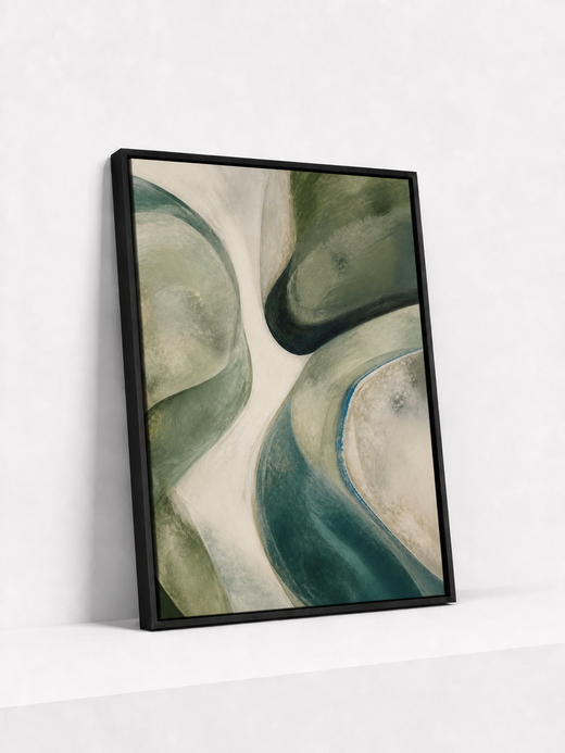 A Green Turn | Framed Canvas