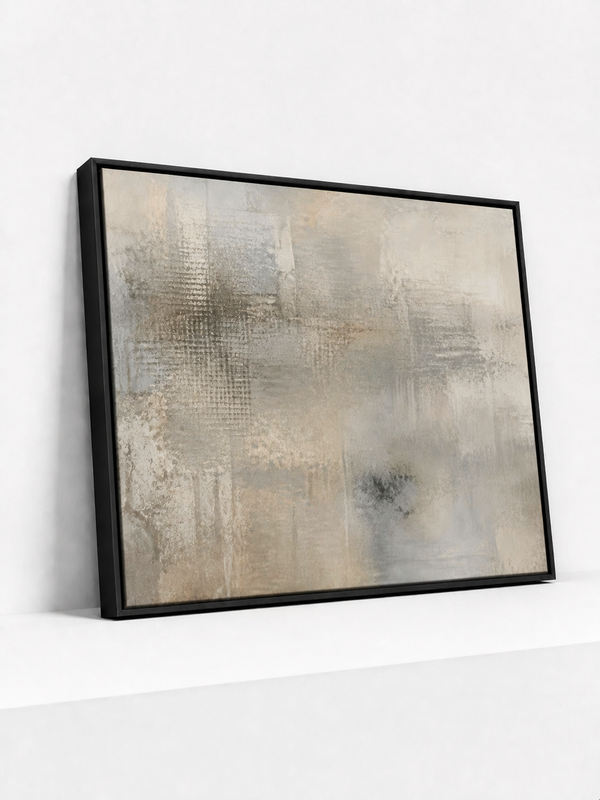 Fog Archive Framed Canvas | Minimalist Abstract Wall Art