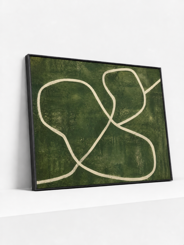 Wandering Contour Metal Framed | Minimalist Abstract Wall Art