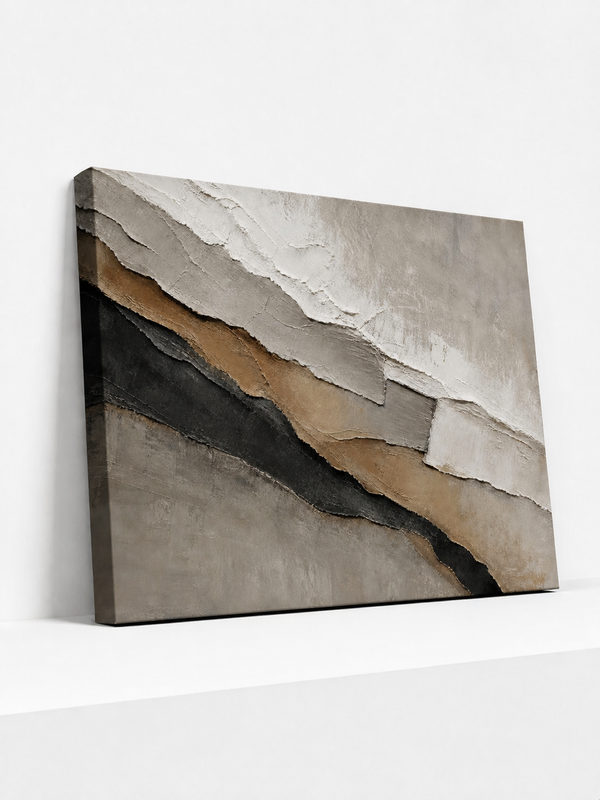 Relief Strata Canvas | Textured Abstract Wall Art