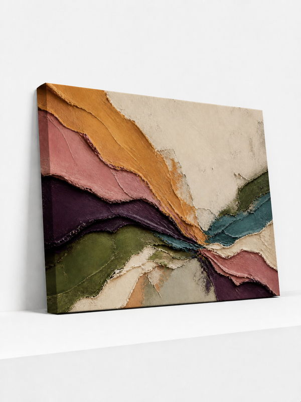 Chromatic Convergence Canvas | Colorful Abstract Wall Art