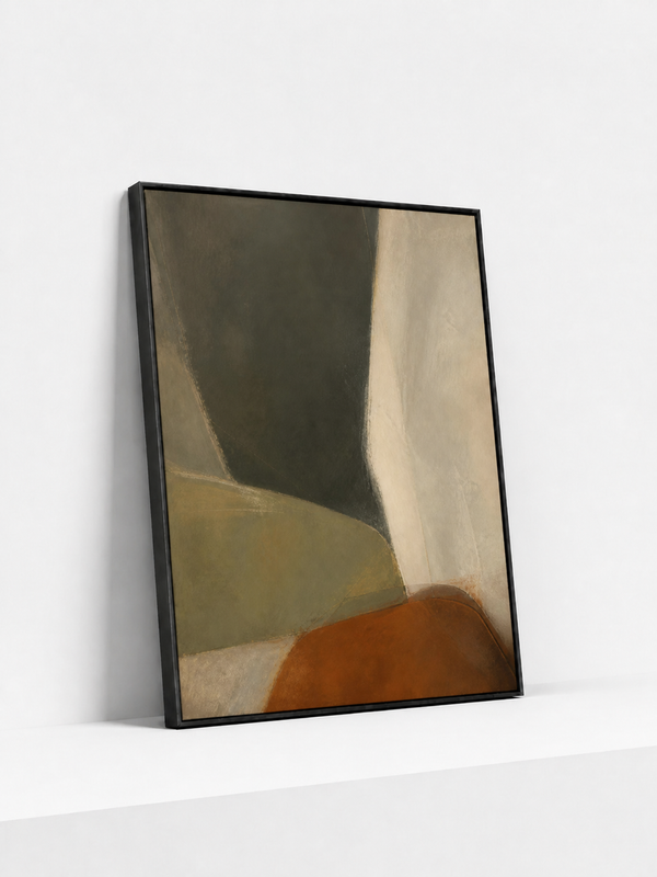 Soft Blocks Metal Framed | Modern Abstract Wall Art