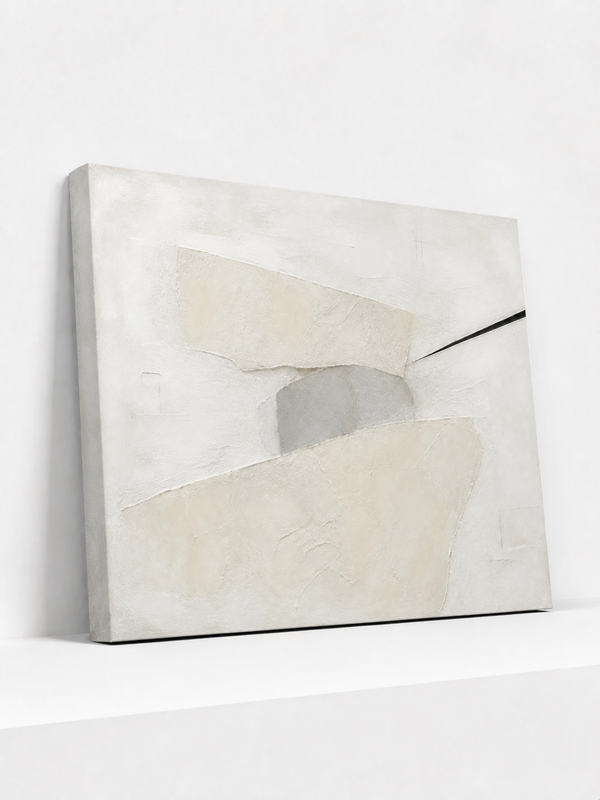 Pale Relief Canvas | Textured Abstract Wall Art