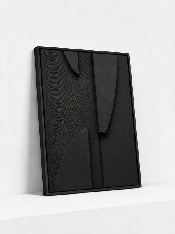 Carved Relief Framed Canvas | Textured Abstract Wall Art