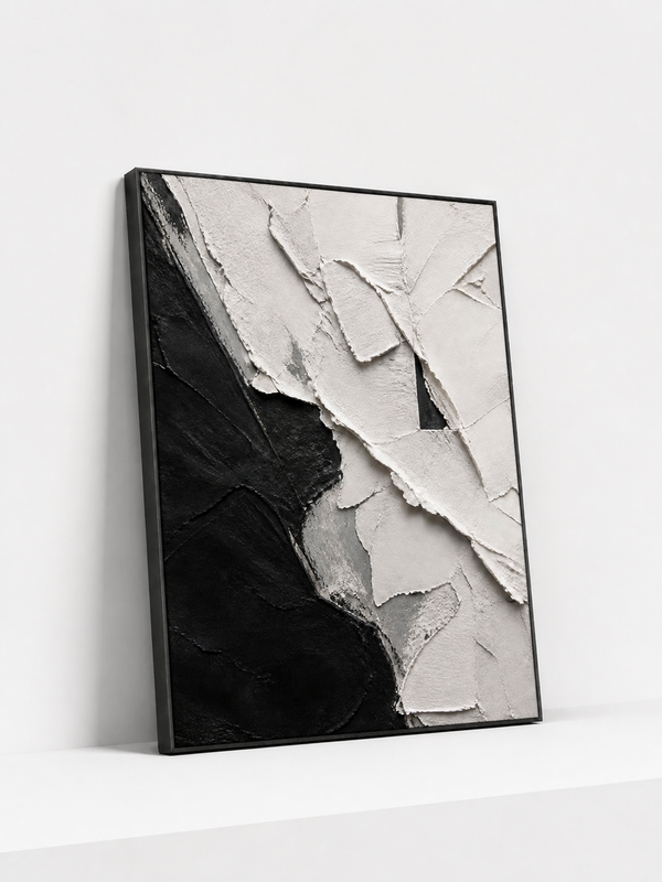 White Over Black | Metal Framed