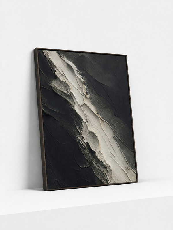 Geological Ridge Wooden Framed | Textured Abstract Wall Art