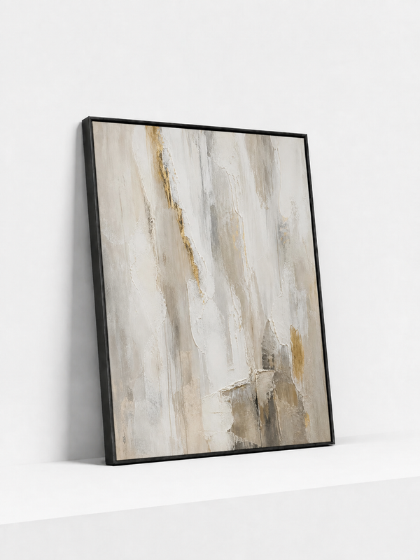 Mineral Veil Metal Framed | Gold Abstract Wall Art