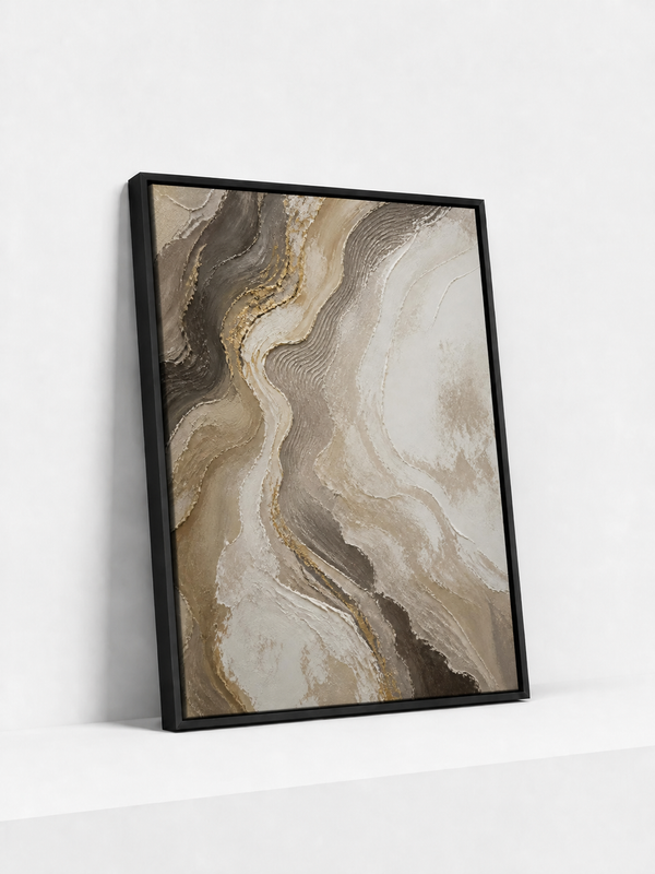 Lines of Sand | Framed Canvas