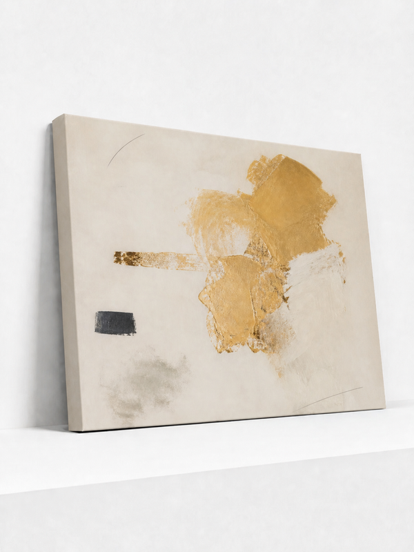 Material Cluster Canvas | Gold Abstract Wall Art
