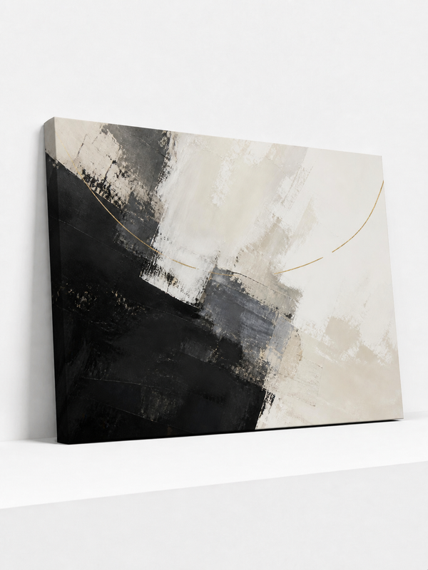 Counterlines Canvas | Gold Abstract Wall Art