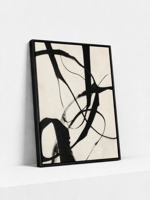 Calligraphic Line | Framed Canvas