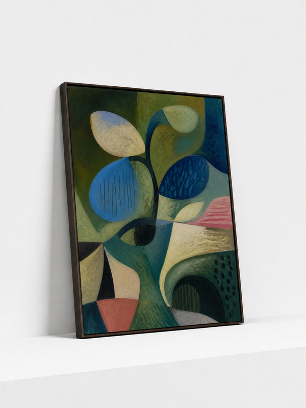 Seed Logic Wooden Framed | Colorful Abstract Wall Art