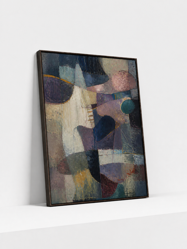 Soft Division Wooden Framed | Neutral Abstract Wall Art