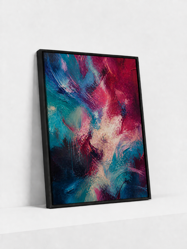 Electric Weather Framed Canvas | Colorful Abstract Wall Art