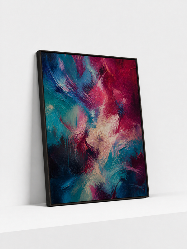 Electric Weather Wooden Framed | Colorful Abstract Wall Art