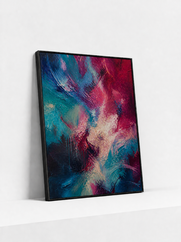 Electric Weather Metal Framed | Colorful Abstract Wall Art