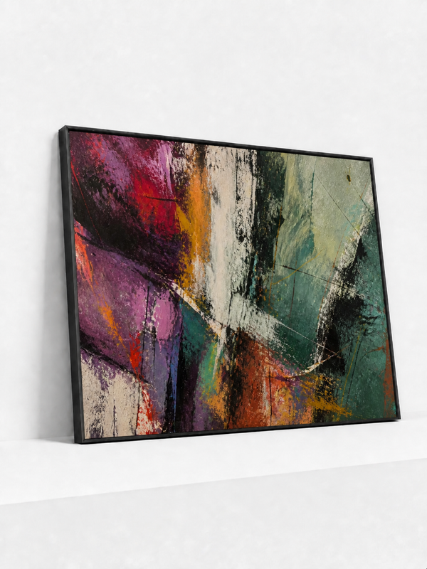 Crosscurrent Metal Framed | Colorful Abstract Wall Art