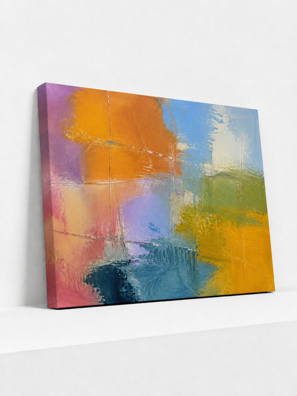 Wet Light Canvas | Colorful Abstract Wall Art