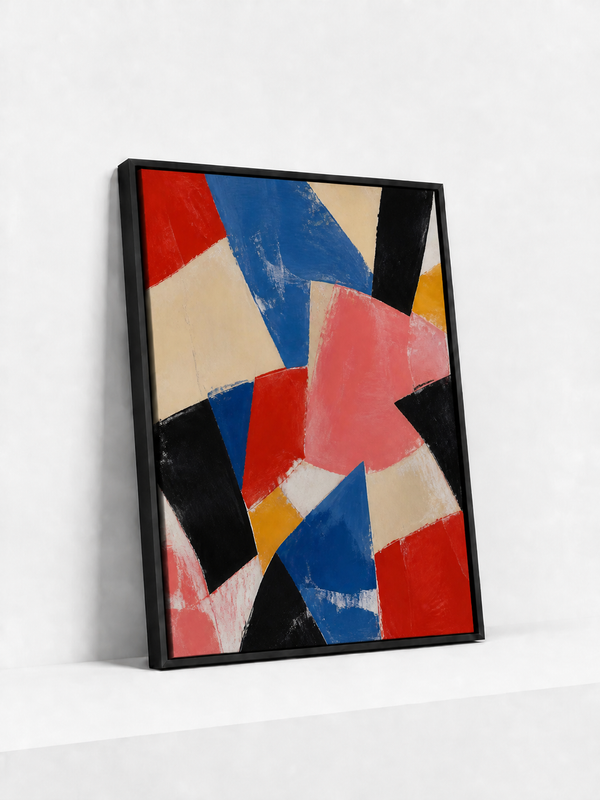 Cut Chorus Framed Canvas | Colorful Abstract Wall Art