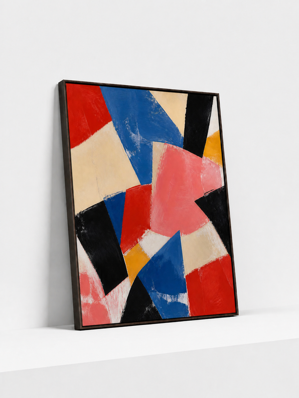 Cut Chorus Wooden Framed | Colorful Abstract Wall Art