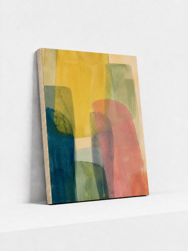 Transparent Noon Canvas | Colorful Abstract Wall Art
