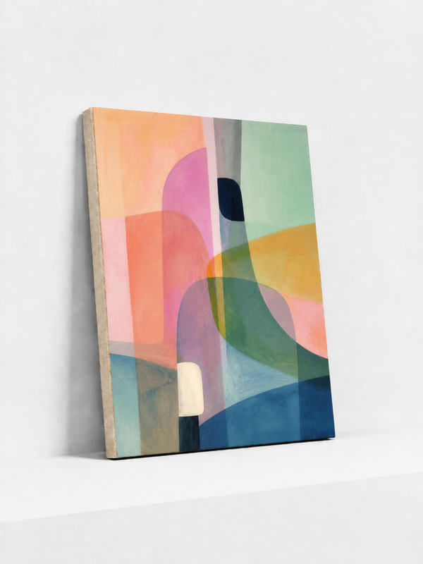 Soft Architecture Canvas | Colorful Abstract Wall Art