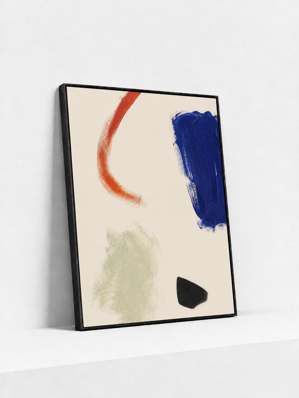 Four Interruptions Metal Framed | Minimalist Abstract Wall Art